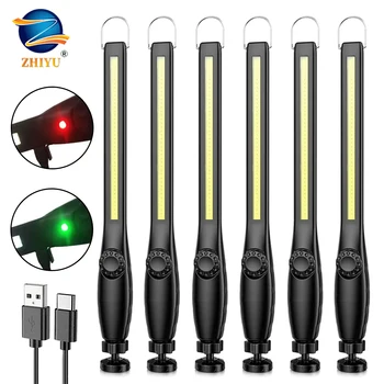 1-10VNT COB LED Žibintuvėlis Magnetinio Darbo Lemputė USB Įkraunamas Žibintuvėlis, Nešiojamų Žibintų Tikrinimo Šviesos Kempingas Automobilių Remontas Lempos