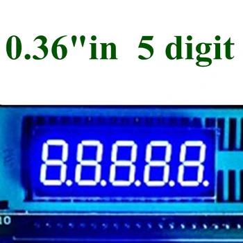 10VNT 0.36 colių penkių Pusiau Segmentų Skaitmeninis Vamzdžio Mėlyna Skaitmeninės Vamzdis Bendro Katodo 0.36