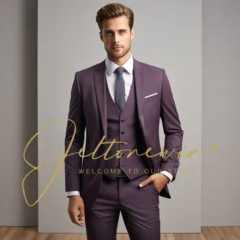 2024 High-end Vyrų (kostiumas + Liemenė + Kelnės) Boutique Vestuvių Verslo Kostiumas Gražus Slim Mados Kostiumą 3 dalių Suknelė Trapstar