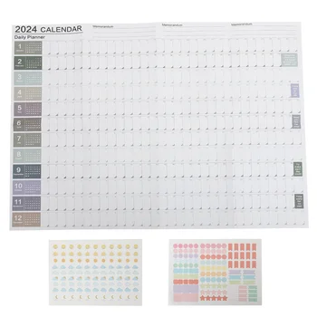 2024 M. Sieninis Kalendorius Dekoratyvinis Planuotojas Kasmet Grafiką, Popieriaus Dienos Planavimo Darbotvarkės Kabinti Biuro Stalo Kalendoriai