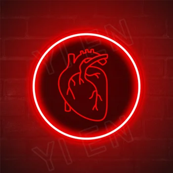 3D Anatominiai Širdies Neoninis Ženklas, Širdies Led Šviesa, Širdies Neoninis Ženklas, Miegamojo, Širdies Neono Šviesa, Širdies Led Ženklas, Širdies Šviesą Ženklas