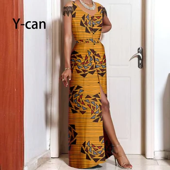 Afrikos Suknelės Moterims Sexy Nėrinių Suknelės, Šaliai Grom Elegantiškas Ponios Komplektus heidi bazin Riche Ankara Vestuvių Drabužius A2125031