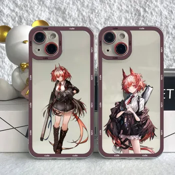 Anime Mergina Arknights Fiammetta Telefono Dėklas Skirtas IPhone 14 Ir 13 12 Mini Pro 11 Max 8 7 Plus Xs X Xr Silikono Pykčio Akis Dangtis