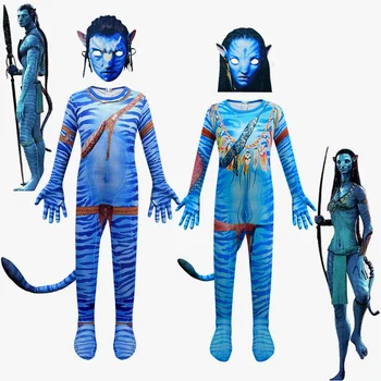 Avataras kaip Vandens Svetimų Cosplay Kostiumų Filmą Jake Sully Neytiri Bodysuit Kostiumas Zentai Jumpsuits Helovinas Kostiumas Vaikams