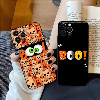 Baisu Halloween Boo Telefono dėklas Skirtas IPhone 14Pro 13 12 Pro Max 11 Mini Xs X 8 7 6 6s Xr Plius SE2020 Minkštas Fundas Dangtis