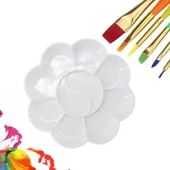 Balto Plastiko Meno Alternatyvos Akvarelės Dažų Dėklas Tapybos Įrankis Dažymo Reikmenys Spalvų Paletė