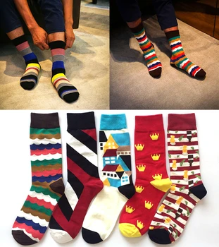 Britų stiliaus vyriški medvilnės kojinės aukštos vamzdis mados vyrų kojinės Europos ir Amerikos banga prekės poros kojinių