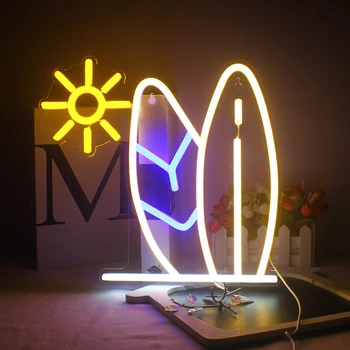 Burlenčių Neoninis Ženklas Meno LED Neon Light Banglentininkams Išskirtinė Šalis, Šeimai, Vaikams, Sporto Žaidimų Kambaryje Sienos Meno Apdailos Freskos Neoninės Lempos