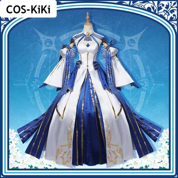 COS-KiKi Anime Fate/Grand Kad FGO Arcueid Princesė V3.0 Žaidimą Kostiumas, Cosplay Kostiumų Elegantiška Suknelė Vienodas Helovinas Šalis Apranga