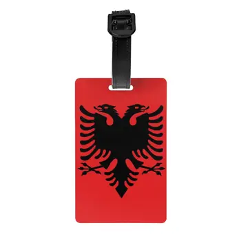 Custom Albanijos Vėliava, Bagažo Žymeklis Privatumo Apsaugos Bagažo Žymas, Kelionės Krepšys Etiketės, Lagaminas