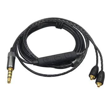 Garso Kabelį MMCX Vielos Liniją Su Mikrofonu Praktinius Ausinių Priedai Pakeitimo HIFI Pailgino SE215 SE535