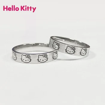 Hello Kitty Moterų Žiedas Anime Kt Katė Mergaičių Papuošalai, Aksesuarai Moterų Žiedas Kawaii Cute Mados Reguliuojamas Žiedo Aksesuarai Dovanos