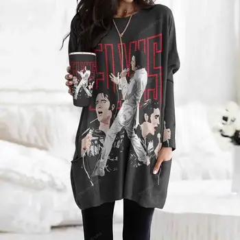 Iki 2023 m. Rudenį Naujų Moterų Ilgi marškinėliai 3D Skaitmeninio Spausdinimo Long Sleeve Top Žiemos Mados, Rock, Hip-Hop Moterų Top Y2K Moterų Drabužiai