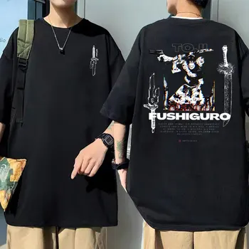 Japonų Anime Džiudžiutsu Kaisen T Shirts Manga Harajuku Fushiguro Toji Grafika Marškinėlius Vyrams, Atsitiktinis Tees Vyrų Mados Black marškinėliai