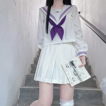 jk vienodas Japonijos studentų JK sailor kostiumas ilgomis rankovėmis tarpinės kostiumas, Cosplay-Draugiškas Vienodai Mielas Japonų Stilius Vienodas