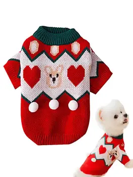 Kalėdų Šuo Megztinis Žiemą Šilta Kalėdų Šunys Megztinis Megztas Megztinis Katės Mažylių Drabužių Pet Drabužiai Smulkaus Ir Vidutinio Šunys