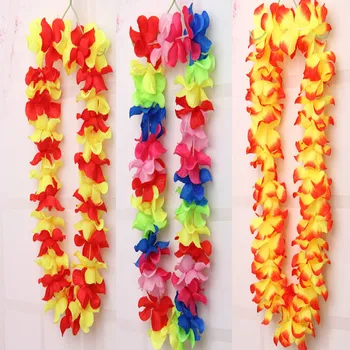 Karšto pardavimo 10vnt Havajų Gėlė leis Girliandą Karoliai Fancy Dress Šalies Havajai Paplūdimio Įdomus Gėlės 