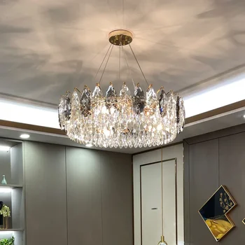Krištolo Sietynas, Šviesos Prabangos Stiliaus Prabangūs Kambarį Lempos Valgomasis Modernus Miegamojo Kūrybos Kristalų Lapų Lempos
