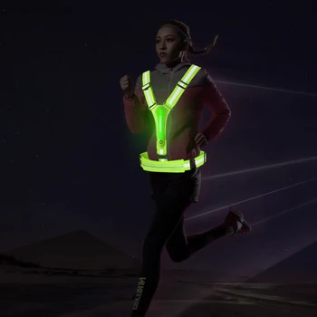 Lauko Sporto Prarasti Atspindinti Liemenė Naktį Saugos Atspindinčios Liemenės Viršuje Vaikščiojimas Bėgiojimas