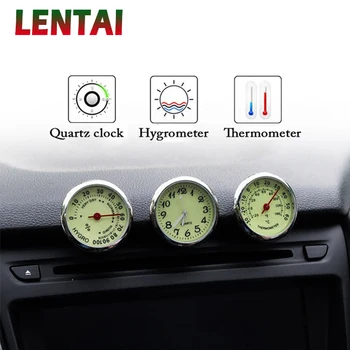 LENTAI Mini Automobilių Skaitmeninis Laikrodis, Auto Žiūrėti Termometras su Drėgmėmačiu Už Seat Leon Ibiza 