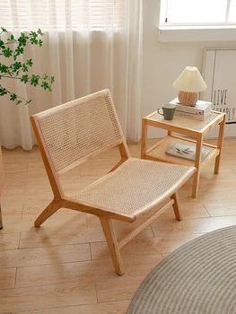 Medžio rotango atlošas, kėdė, balkonas, gyvenamasis kambarys, miegamasis, tingus, sofa-lova, laisvalaikio kėdė