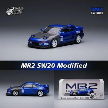 MicroTurbo 1:64 MR2 SW20 Modifikuotų GMHS Išskirtinės Mėlynos spalvos Anglies Gaubtu Lydinio Diorama Automobilio Modelio Surinkimo Carros