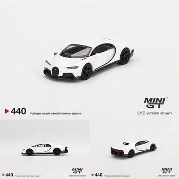 MINI GT 1:64 Chiron Super Sport Balta Lydinio Diorama Automobilio Modelio Surinkimo Miniatiūriniai Carros Žaislai 440 Sandėlyje