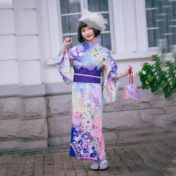 Moterys, Japonijos Tradicinių Kimono Modifikuotų Kimono, Pilnas Komplektas 140CM, Raudonos Spalvos 9pcs/Set Portretinė Fotografija, Kelionės