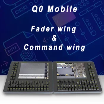 Naujas Q0 Komandą sparnas + Fader Sparno Scenos Apšvietimas Konsolę Sujungti Dj DMX Valdytojas Diskoteka Konsolės Poveikis Žibintai Wifi Touch Ekranas