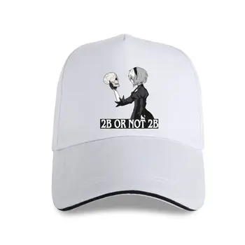naujoji bžūp skrybėlę Vyrų NieR Automatai 2B, Ar Ne, 2B YoRHa 2B Žaidimas Grynos Medvilnės Viršūnes Juokinga Beisbolo kepuraitę Apvalios Kaklo Dovanų Idėjos