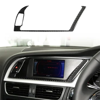Nekilnojamojo Anglies Pluošto Centras GPS Navigatorius Išorinio Rėmo Apdaila Padengti Automobilio Interjero Aksesuarų Audi A4L A5 B8 audi Q5 09-17