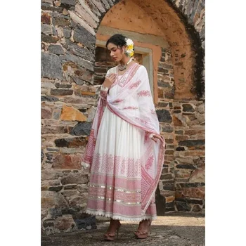 Pakistano szarawary Moterų Suknelė Kurti su Dupatta Kostiumas Indijos Vestuvių Dėvėti Suknelė