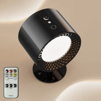 Palieskite ir Nuotolinio Valdymo Patalpų Belaidžio Įkrovimo Sienos Lempos Baterija LED Bevielis Sienos Sconces Šviesos Su USB Įkrovimas