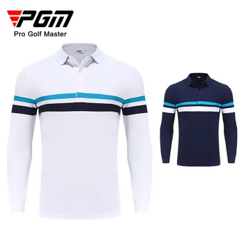 PGM rudenį ir žiemą, golfo drabužių mados, sporto, vyriški ilgomis rankovėmis marškinėliai šiltas