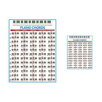 Pianino Styga Diagramos Plakatas Visiškai Iliustruoti Fortepijono Akordų Diagramos Fortepijono, Muzikos , Sudėtis ir Dainų Dropship