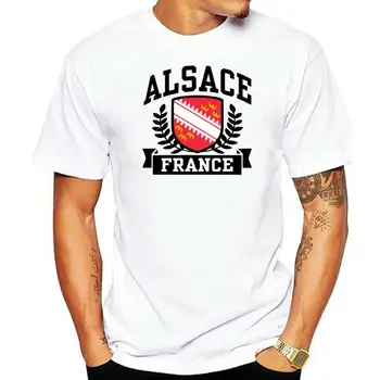 T Shirtshock - T Shirt Tstem0001 Alsace, Prancūzija Vyrai ( 1 ) Vasaros trumpomis Rankovėmis, Medvilnės marškinėliai