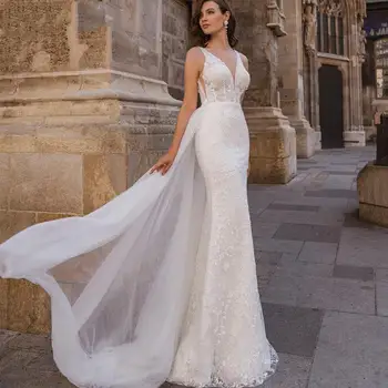 Undinė Išsamus Vestuvių Suknelė 2023 Skraiste Elegantiškas Suknelės Moterims Nuotaka Tinka Prašymą Weddding Nuotakos Šalis Vakaro Moterų