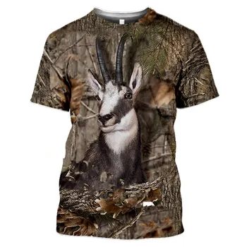 Vyrų ir Moterų Camo 3D, T-marškinėliai, Šernų Spausdinami Trumpi Rankovėmis Marškinėliai, Medžioklės Gyvūnai, Miesto Mados, Mados Tendencijos