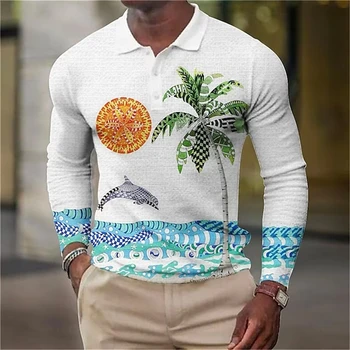 Vyrų Polo Marškinėliai Mygtukai 3d Spausdinimo Augalinė Edition Marškinėliai Atsitiktinis Rankovės Vyras Palaidinė Vasaros Drabužių, Negabaritinių Kvėpuojantis Viršūnės