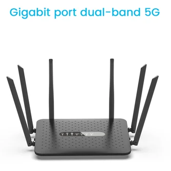 WIFI Router Gigabit ethernet Belaidžio tinklo Kelvedžio 2.4 G/5G Dual Band WiFi Maršrutizatorius su 6 WiFi Antenos Signalo Kartotuvų Stiprintuvo-Balta