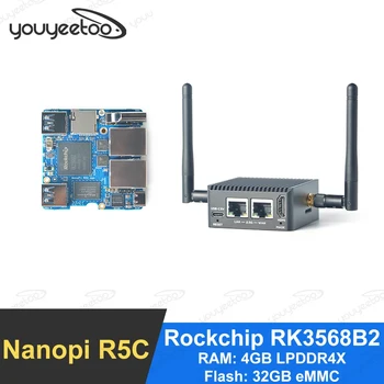 youyeetoo NanoPi R5C Openwrt Rockchip RK3568B2 Dual 2.5 G Ethernet Prievadas su M. 2 WiFi Modulis 4GB LPDDR4X Paramos FriendlyWrt