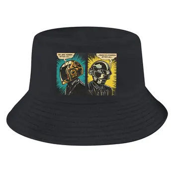 Žmogaus Po Visų Unisex Kibirą Skrybėlės Daft Punk Rock, Hip-Hop Žvejybos Saulės Bžūp Mados Stilius Suprojektuoti